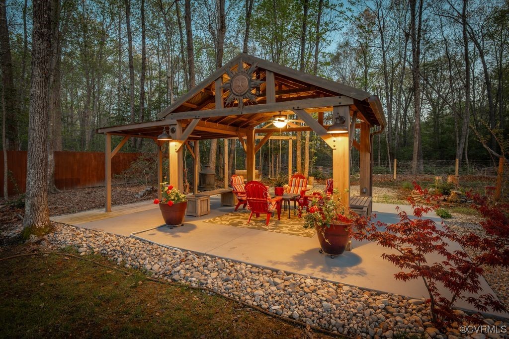 6213 Round Rock Road Chesterfield, VA 23838 - Photo 39 of 45 Gazebo with concrete slab including ceiling fan, l