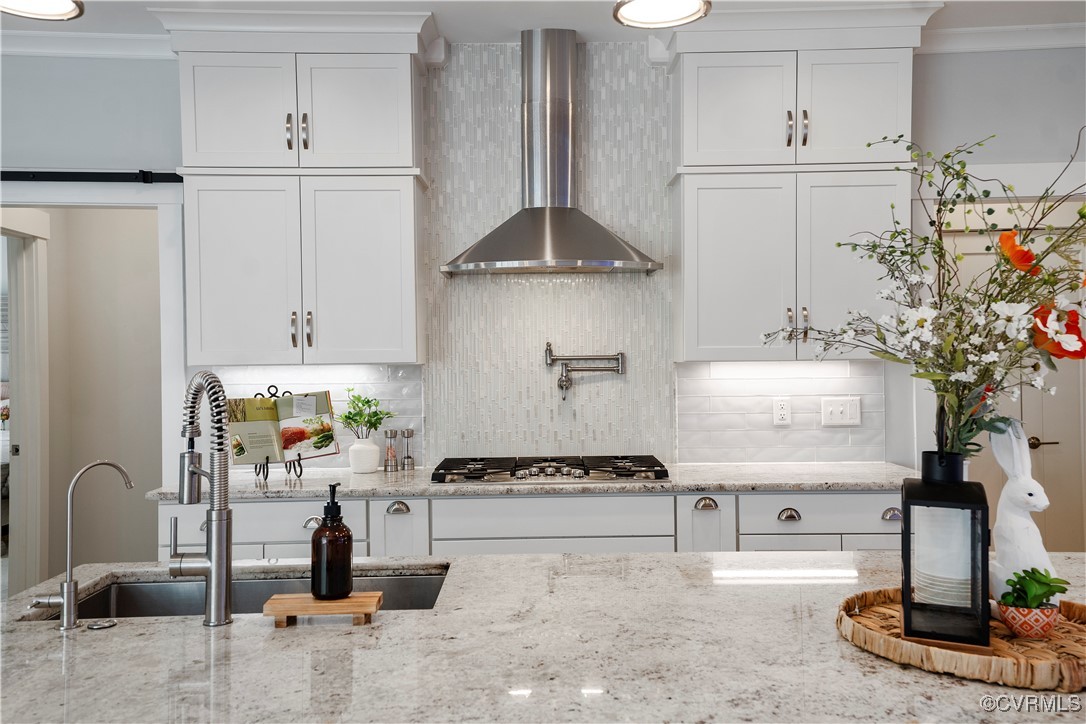 6213 Round Rock Road Chesterfield, VA 23838 - Photo 9 of 45 Kitchen with wall chimney range hood w/touch contr
