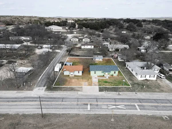 an aerial view of residential houses