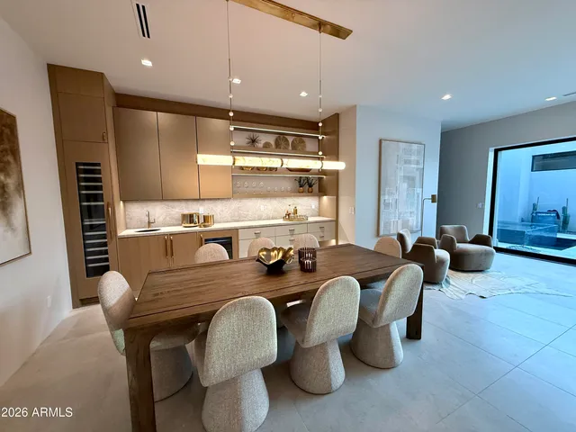 a view of city from terrace with seating space