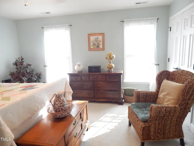 a living room with furniture flowerpot and window