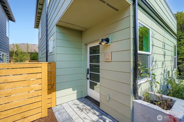 a view of front door of house