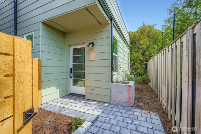 a house view with a backyard
