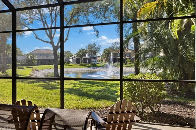 a view of lake from a balcony