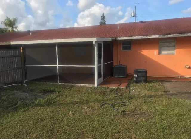 a backyard of a house