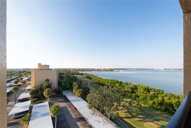 a view of a city and lake view