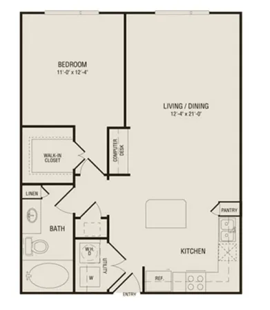 a picture of floor with a white wall and picture