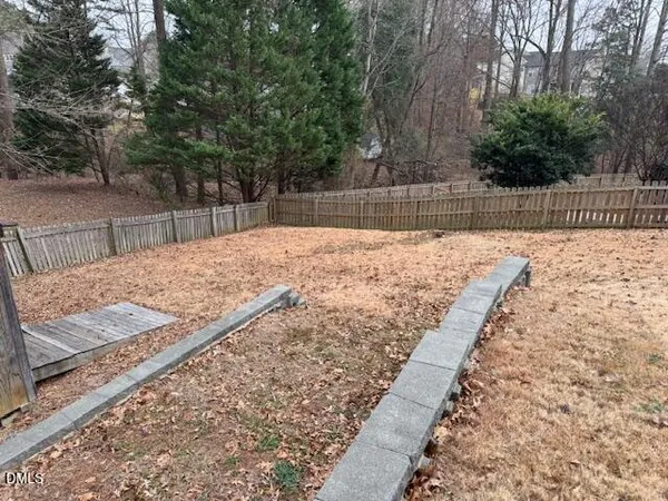 a view of a wooden deck