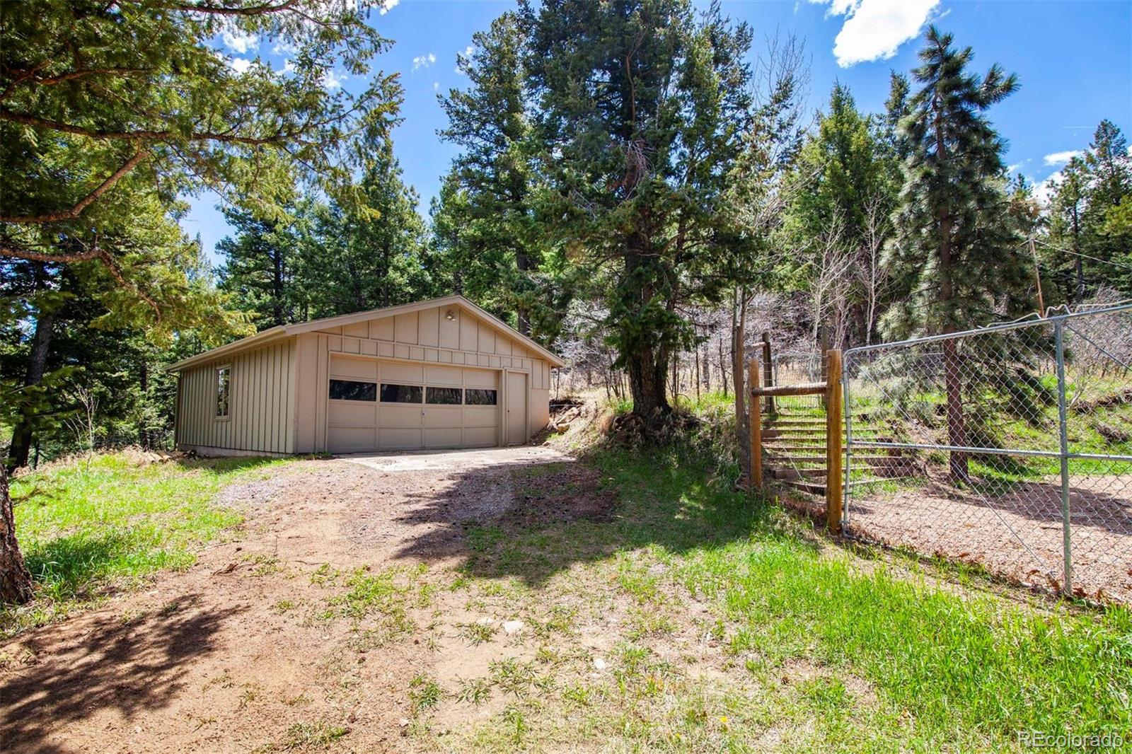 18332 Stone Gate Drive Morrison, CO 80465 - Photo 36 of 40 a dirt road with trees in front of it