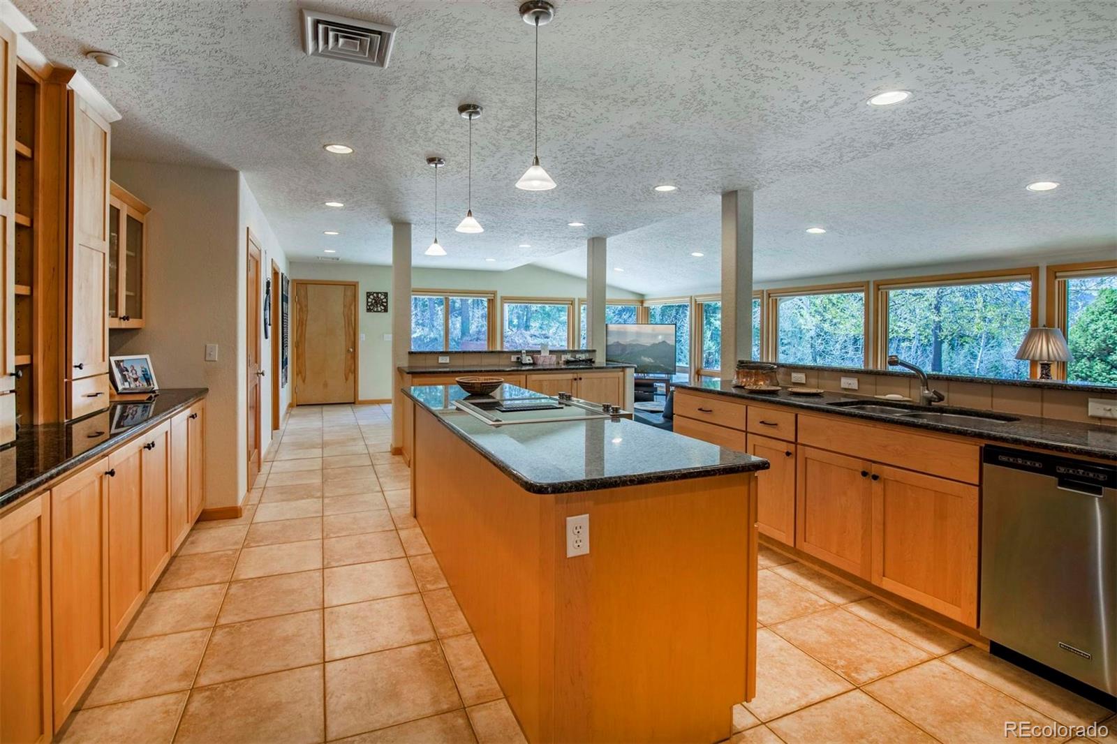 18332 Stone Gate Drive Morrison, CO 80465 - Photo 10 of 40 a kitchen with stainless steel appliances granite countertop a sink and a stove