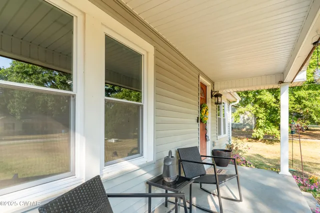 a balcony view with a outdoor space