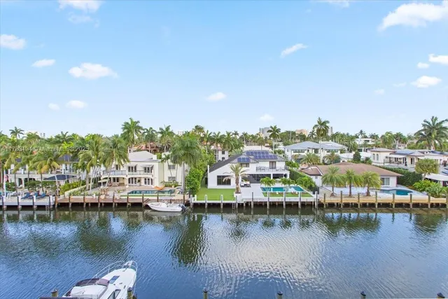 a view of a city and lake