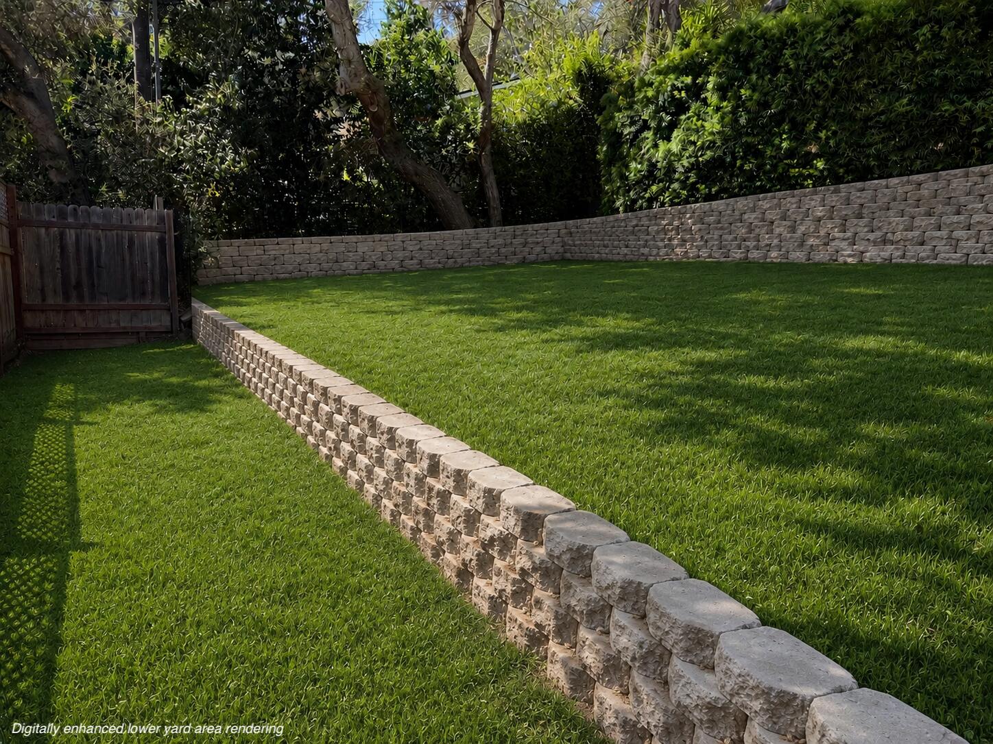1352 Manitou Road Santa Barbara, CA 93101 - Photo 25 of 32 Digitally enhanced lower yard rendering