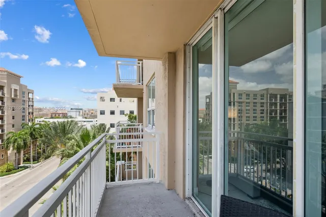 a view of city from balcony