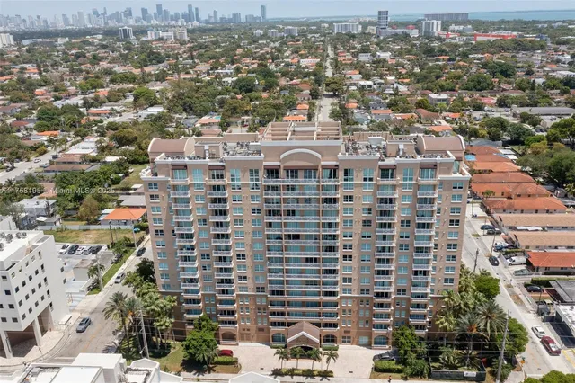 a view of a city with tall buildings