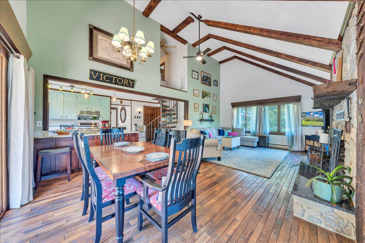 280 Woodwinds Road Callaway, VA 24067 - Photo 40 of 97 a view of a dining room with furniture window and wooden floor