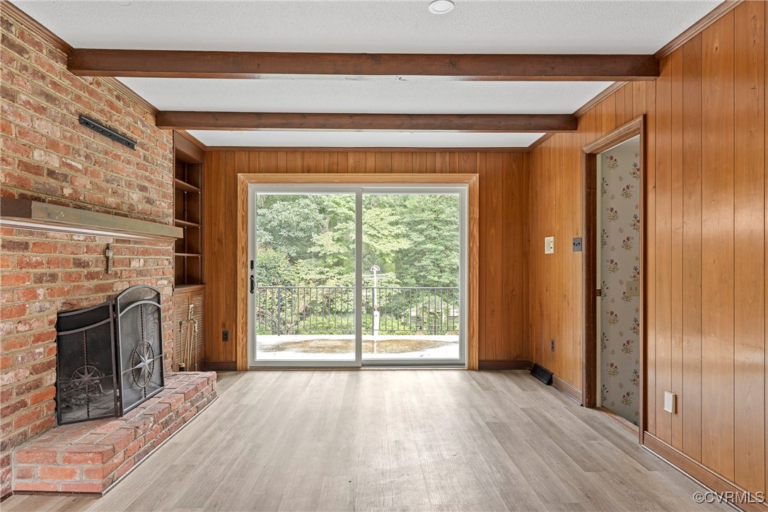 3223 Wood Dale Road Chester, VA 23831 - Photo 15 of 45 Unfurnished living room featuring beamed ceiling,