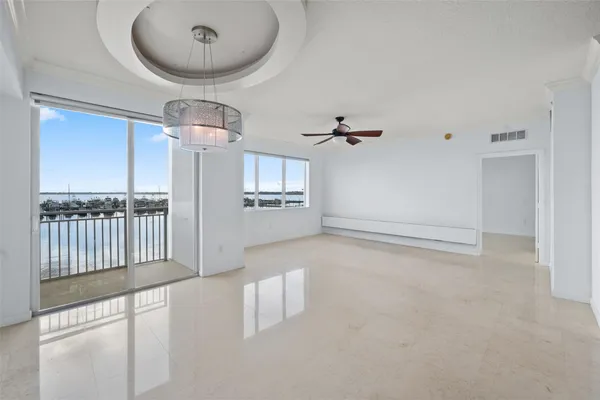 a view of a livingroom with a staircase