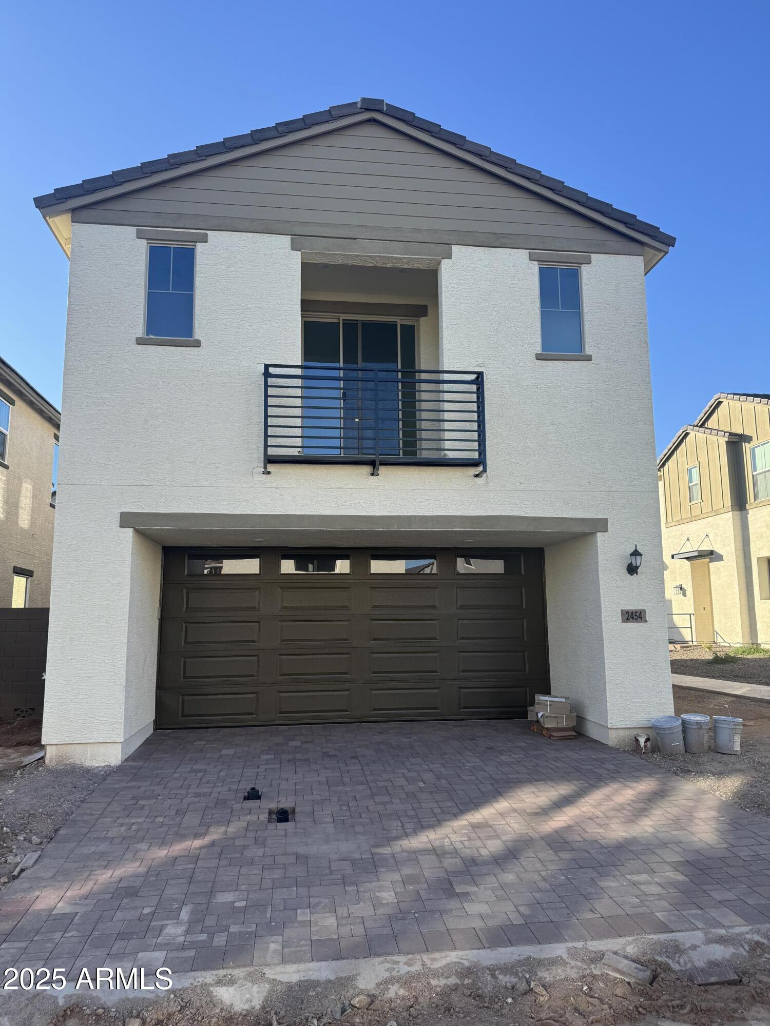 a front view of a house