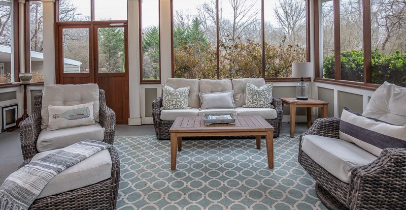 5911 Post Road Nashville, TN 37205 - Photo 34 of 38 a living room with furniture a large window and a table