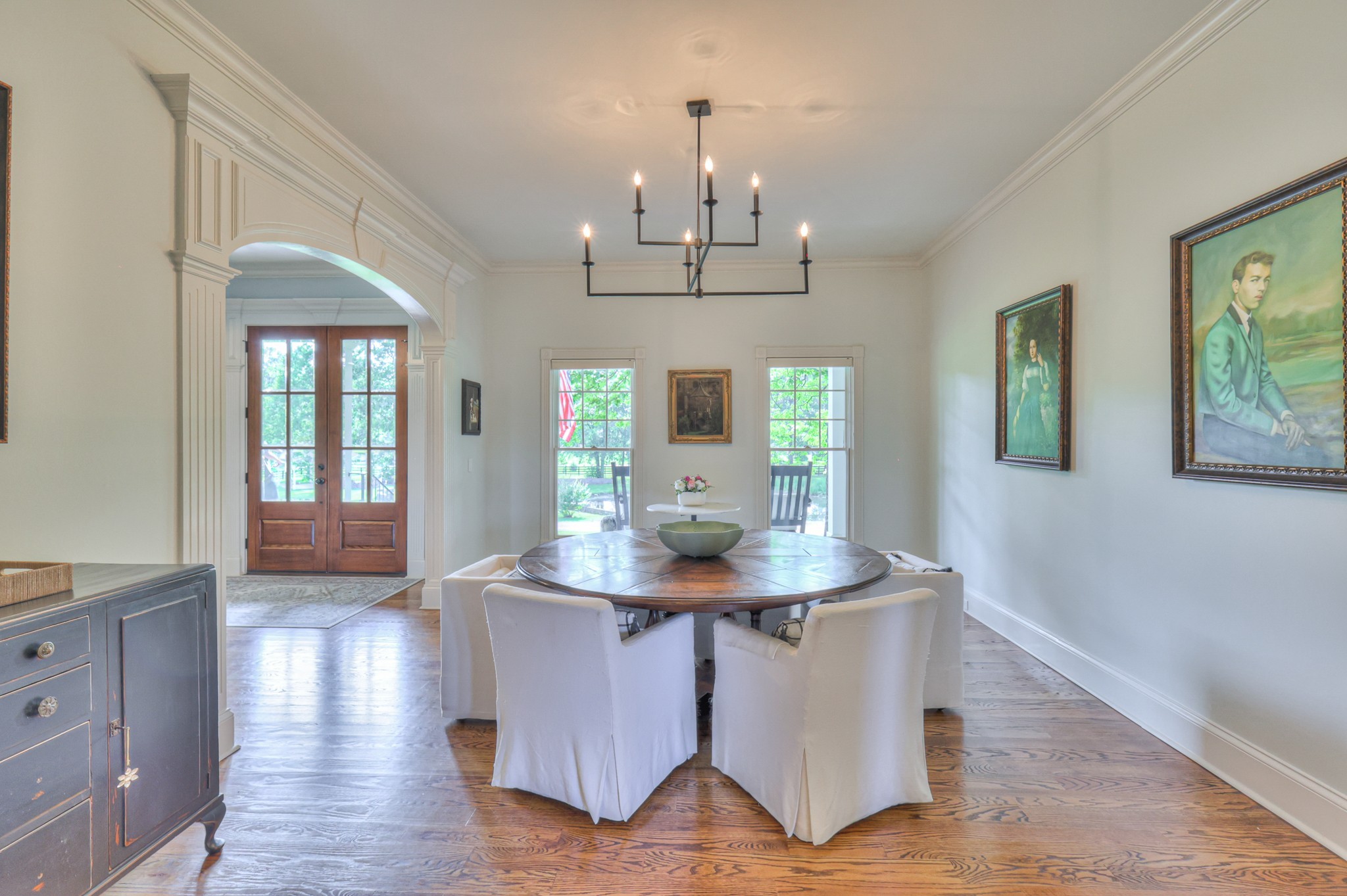 4288 Central Valley Road Murfreesboro, TN 37129 - Photo 12 of 77 a dining hall with wooden floor and chandelier