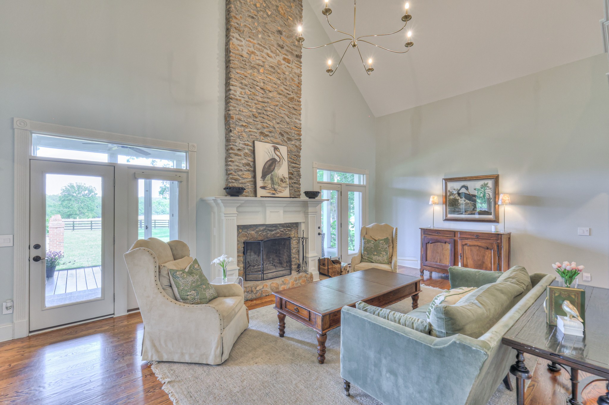 4288 Central Valley Road Murfreesboro, TN 37129 - Photo 20 of 77 a living room with furniture and a fireplace