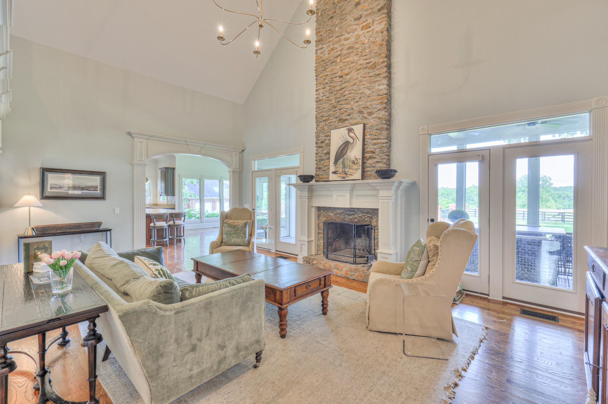 4288 Central Valley Road Murfreesboro, TN 37129 - Photo 21 of 77 a living room with furniture and a fireplace