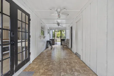 a house view with a garden space