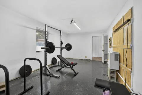 a view of a lake with a yard