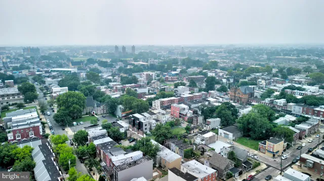an aerial view of a city