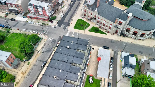 an aerial view of multiple house