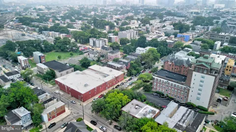 an aerial view of multiple house