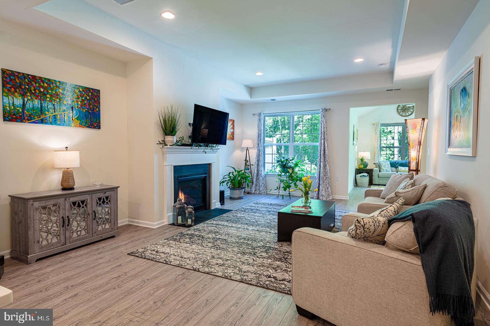 314 Tranquility Way Middletown, DE 19709 - Photo 18 of 56 a living room with furniture a flat screen tv and a fireplace