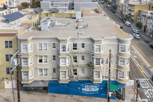 a front view of a building