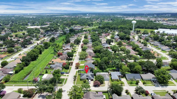 an aerial view of multiple house
