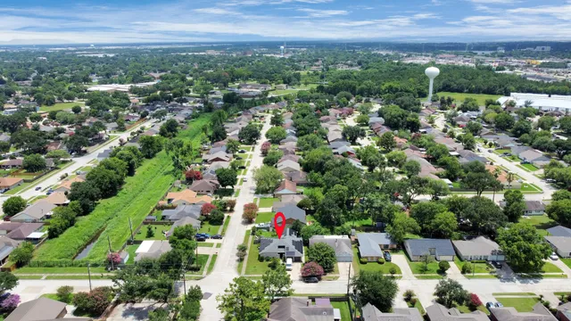 an aerial view of multiple house