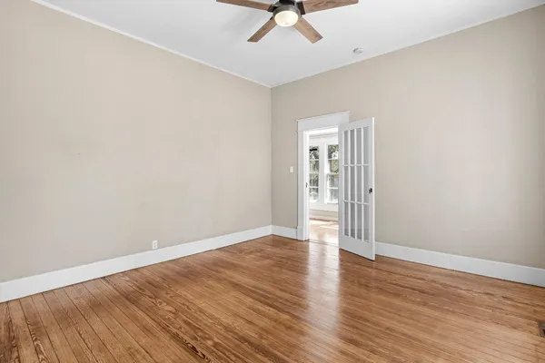 a view of an empty room and window