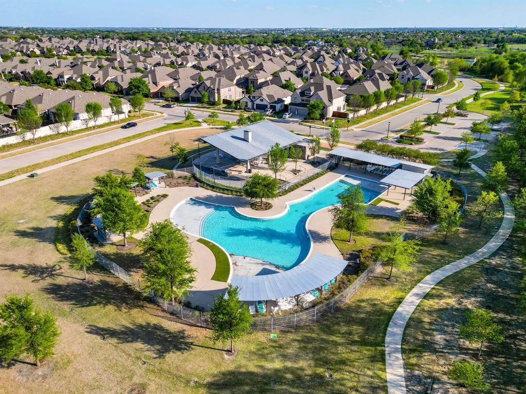 1501 Snowdrop Drive Prosper, TX 75078 - Photo 6 of 27 an aerial view of a house with yard swimming pool and outdoor seating