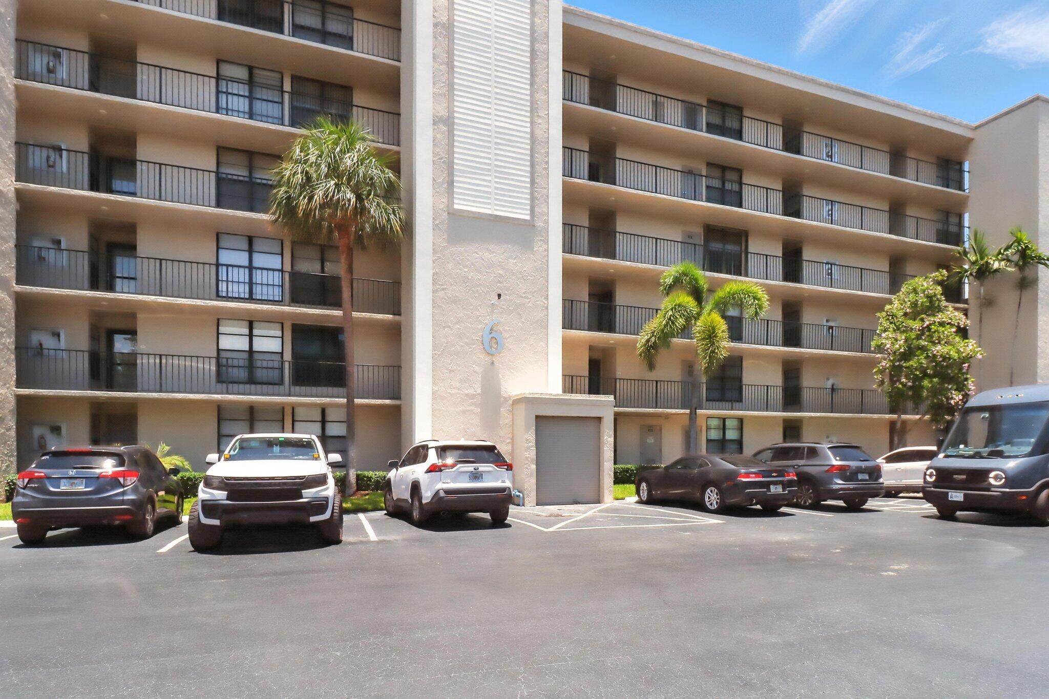 a car parked in front of a building