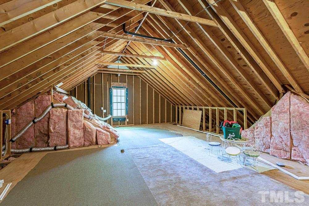 313 Jellison Court Raleigh, NC 27615 - Photo 25 of 30 Unfinished attic with permanent walk up stairs with tons of extra storage.