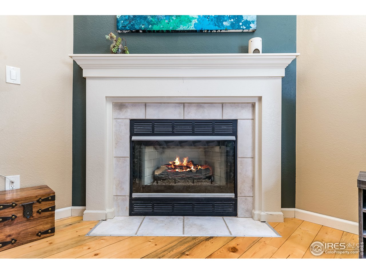 6612 Avondale Road, Unit 5A Fort Collins, CO 80525 - Photo 8 of 33 Gas fireplace (fire added by photographer needs repair)