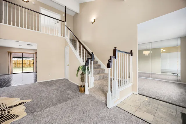 a view of an entryway with staircase