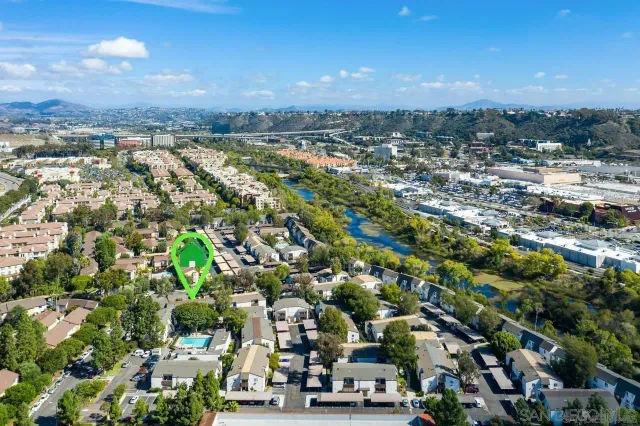 a view of city and mountain
