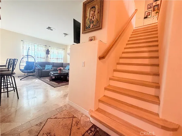 a view of entryway livingroom and hall