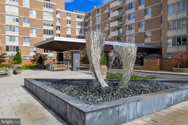 a front view of a building with porch