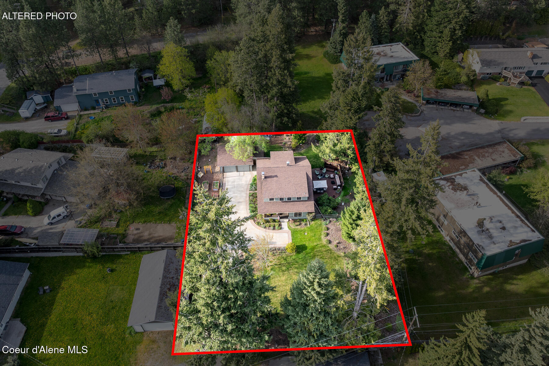1040 North 23rd Street Coeur D'Alene, ID 83814 - Photo 51 of 58 Aerial_1040N23rdSt-2_Outlined
