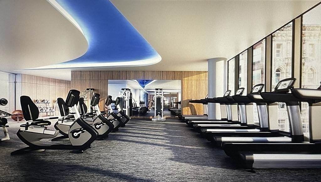 1 Franklin Street, Unit 4204 Boston, MA 02110 - Photo 29 of 37 a view of a room with gym equipment