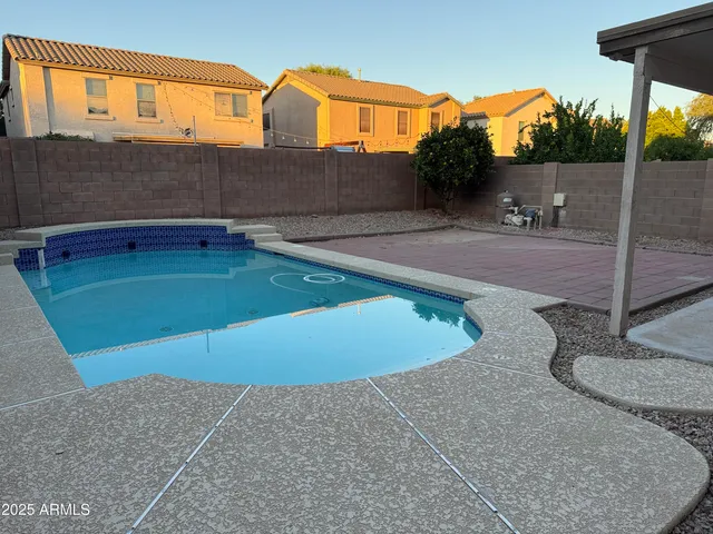 a backyard of a house