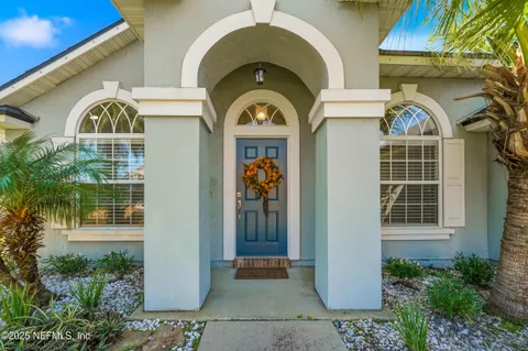 a view of front door of house