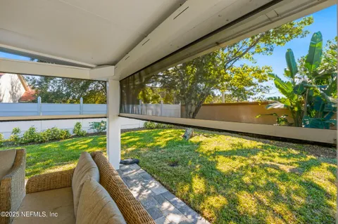 a view of a lot of a large window with an outdoor space